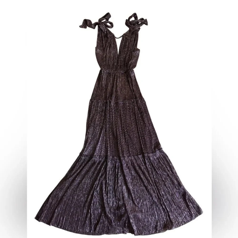 Sabina Musayev Skylar Metallic Tiered Maxi Dress Size XS
(Flaw) - Picture 3 of 8